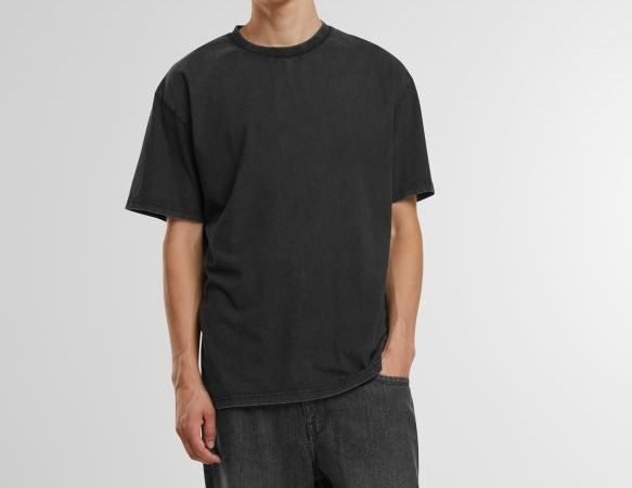 Juodi blukinti marškinėliai, unisex