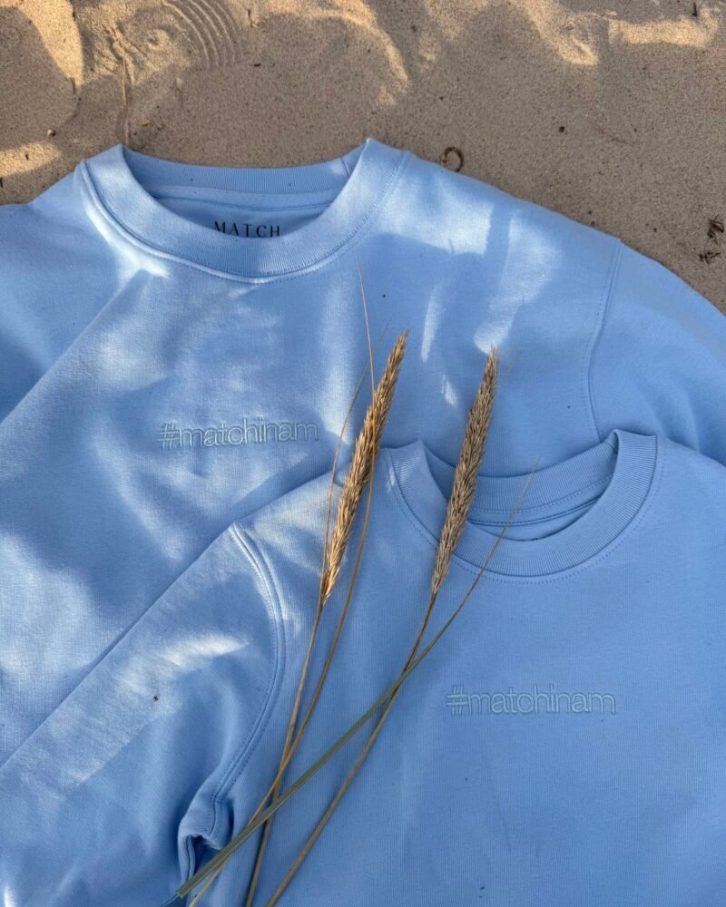 Šviesiai mėlyni matchinam megstiniai - variantas 1.